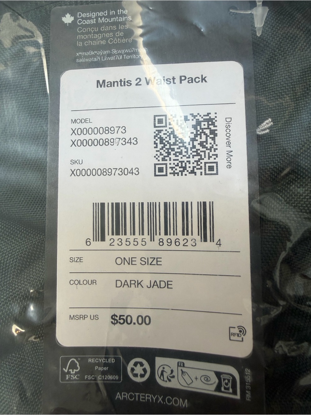 NWT Arc'teryx Mantis 2 Waist Pack - Picture 4 of 5